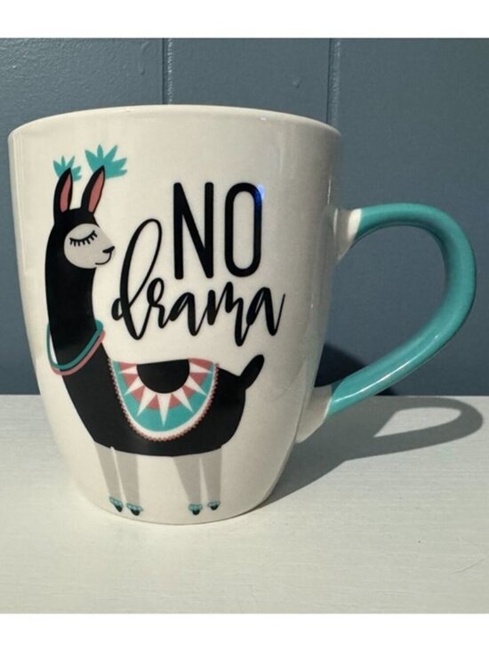 Cracker Barrel Other - Cracker Barrel No Drama Llama Coffee Tea Kitsch Mug Cute Llama Cup Teal Handle